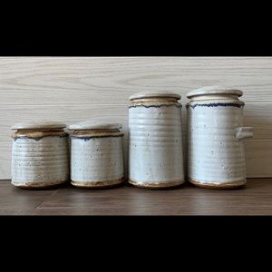 Vintage Stoneware Canister Set